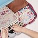 Foldable Travel Tote Bag Waterproof High Capacity Portable Storage Luggage Bag (Pink Floral)