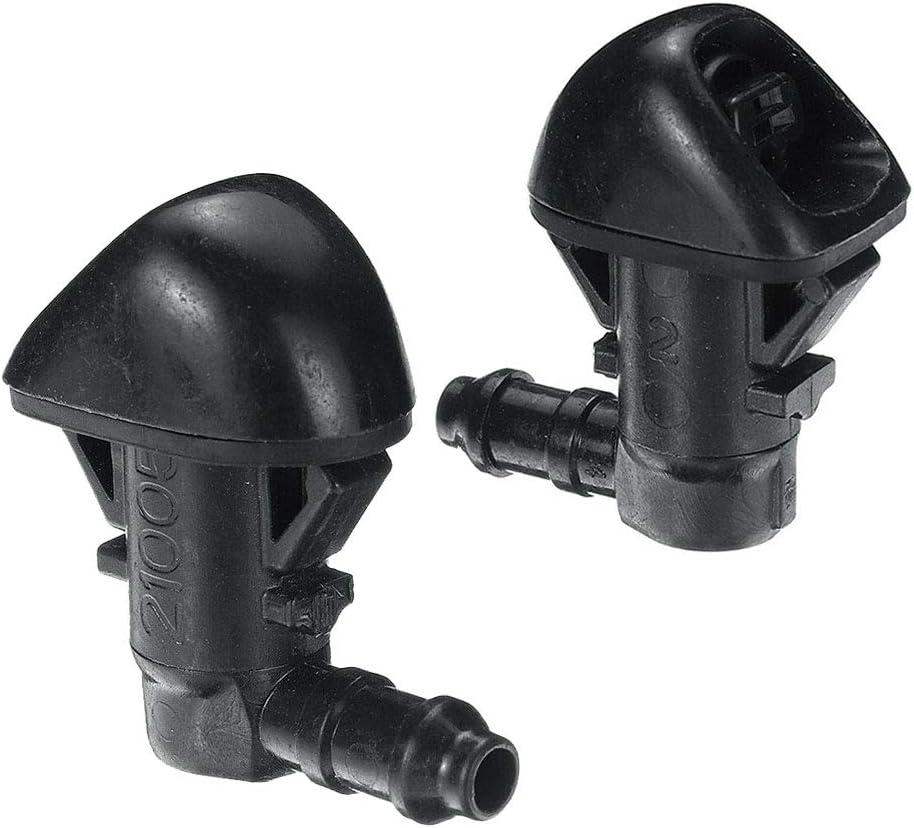 Vehicle Windshield Washer Nozzles, Pair of 2 Front Water