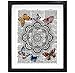 8X10 Unframed Mandala With Butterflies Upcycled Vintage Dictionary Art Print Book Art Print Home Decor Wall Art V049