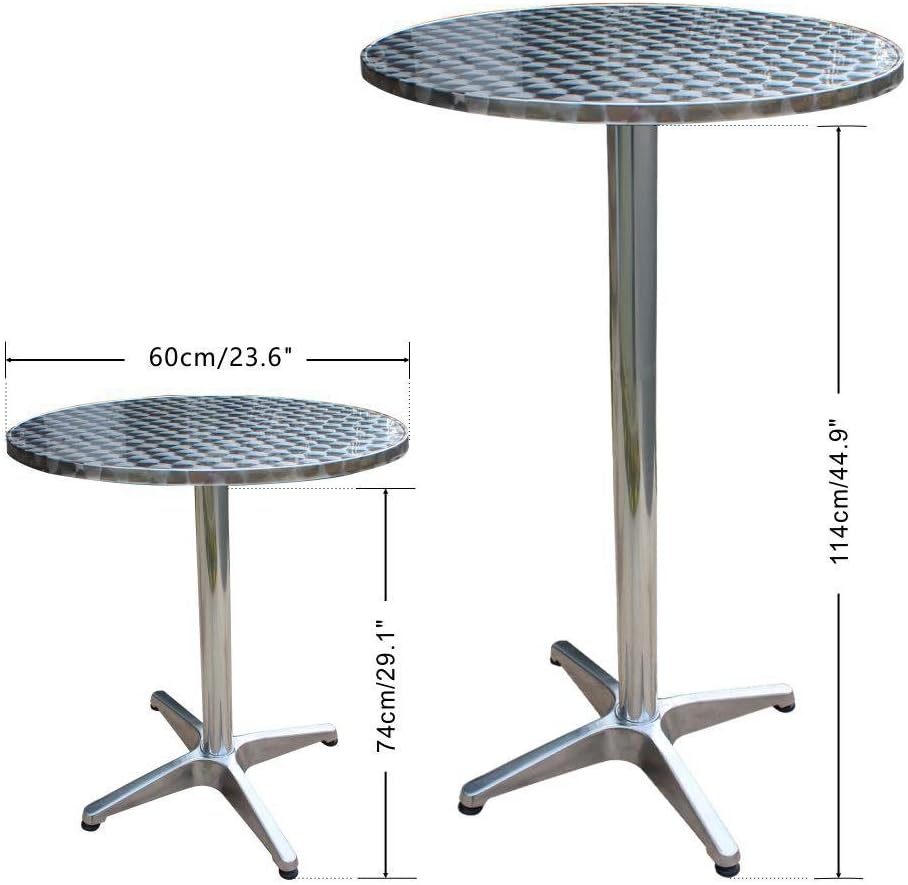 Jardín CCLIFE mesa ajustable y plegable barra de aluminio para el aire