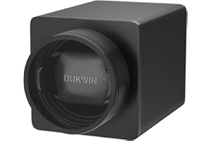 DUKWIN Single Watch Winder, Watch Winders for Automatic Watches with Quiet Mabuchi Motor,Multiple Rotation Modes,Adjustable Pillow, Watch Winder Box with Dual Power Supply for Travel-Black