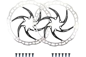 DJC Bike Brake Disc Rotor 2pcs MTB Brake Disc 160mm 180mm with 6 Bolts Road Bike MTB BMX e Scooter Steel Brake Disc iiipro (2