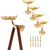 FKLOYP Gold Whale Tail Wall Hooks (Set of 5), Heavy Duty, Wall Mounted, Decorative Wall Hooks Used for Hanging Coats, Towel, Robe, Wardrobe/Bathrooms, Ocean Nautical Home Decoration