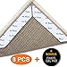 Rug Grippers 8PCS by SKINOSM, Reusable Anti Curling Carpet Gripper Keeps Your Rug in Place & Makes Corners Flat. Ideal Two-Sided Anti Slip Rug Pad Rug Grips for Hardwood Floors
