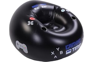 Diydeg Inflatable Gaming Chair, Air Gaming Bean Bag Chairs with Cup Holders and Side Pocket, Comfortable Inflatable Lounge Se
