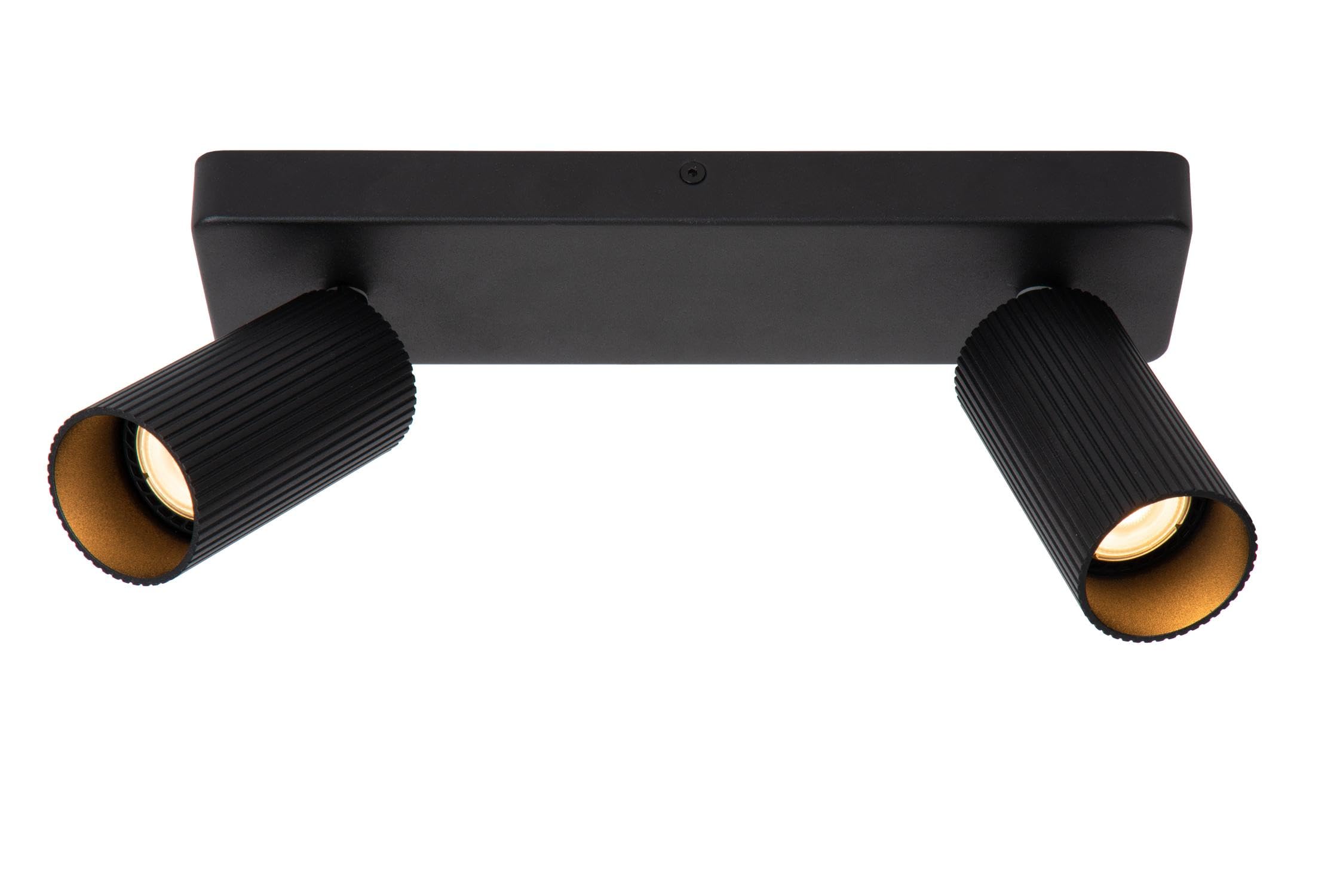 LUCIDE Clubs - Ceiling Spotlight - 2xGU10 - Black