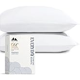 Mayfair Linen 100% Organic Cotton King Size Pillow Cases Set of 2 - Ultra Soft Hotel Quality King Pillow Covers, Authentic GOTS Certified, Crisp, Cooling Percale Weave Cotton Pillowcases - White