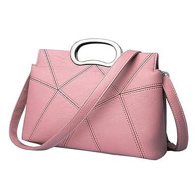 M3M M3M Womens Handbags Designer Fashion PU Leather Tote Messenger Multi-Compartment Top-Handle Satchel Shoulder Bags,Pink,291123cm