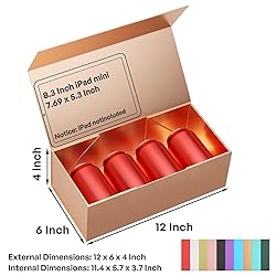 RYDDOY 5 Pack Rose Gold Gift Box, 12x6x4'' Gift