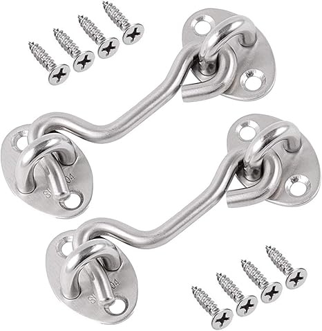 Amazon Com Cabin Hook Eye Latch Gate Door Swivel Window 2 Pack