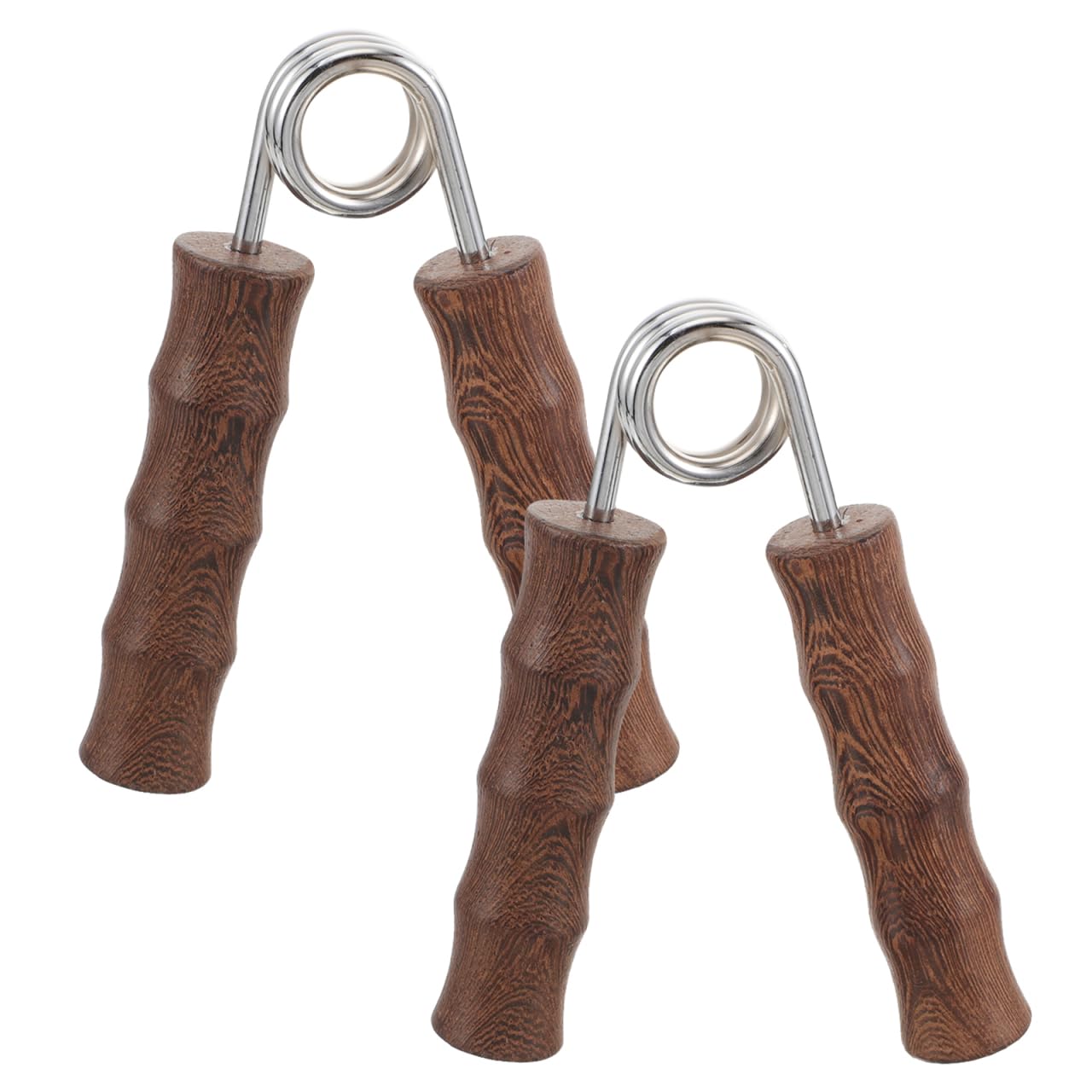 INOOMP Hand Grip Strengthener Wooden Handle Grip Strength Trainer for Gym Home Office Travel（Random Color）