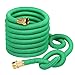 Greenbest 2016 New 50' Expanding Garden Hose, Ultimate Expandable Garden Hose, Solid Brass Connector Fittings, Green