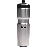 Bivo Trio 21oz Insulated Stainless Steel Bike Water Bottle - for Cycling - Fits Most Cages, Dishwasher Safe - Keeps Drinks Cold 12+ Hours - Raw