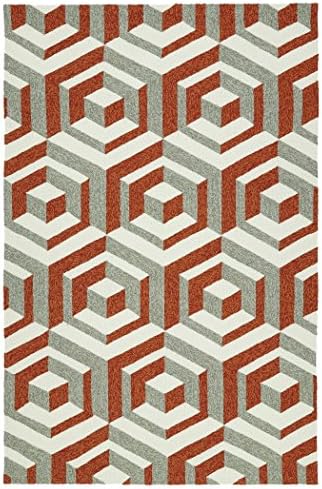 Bombay Home Indoor/ Outdoor Handmade Getaway Paprika Geo Rug (2'0 x 3'0) - 2' x 3'