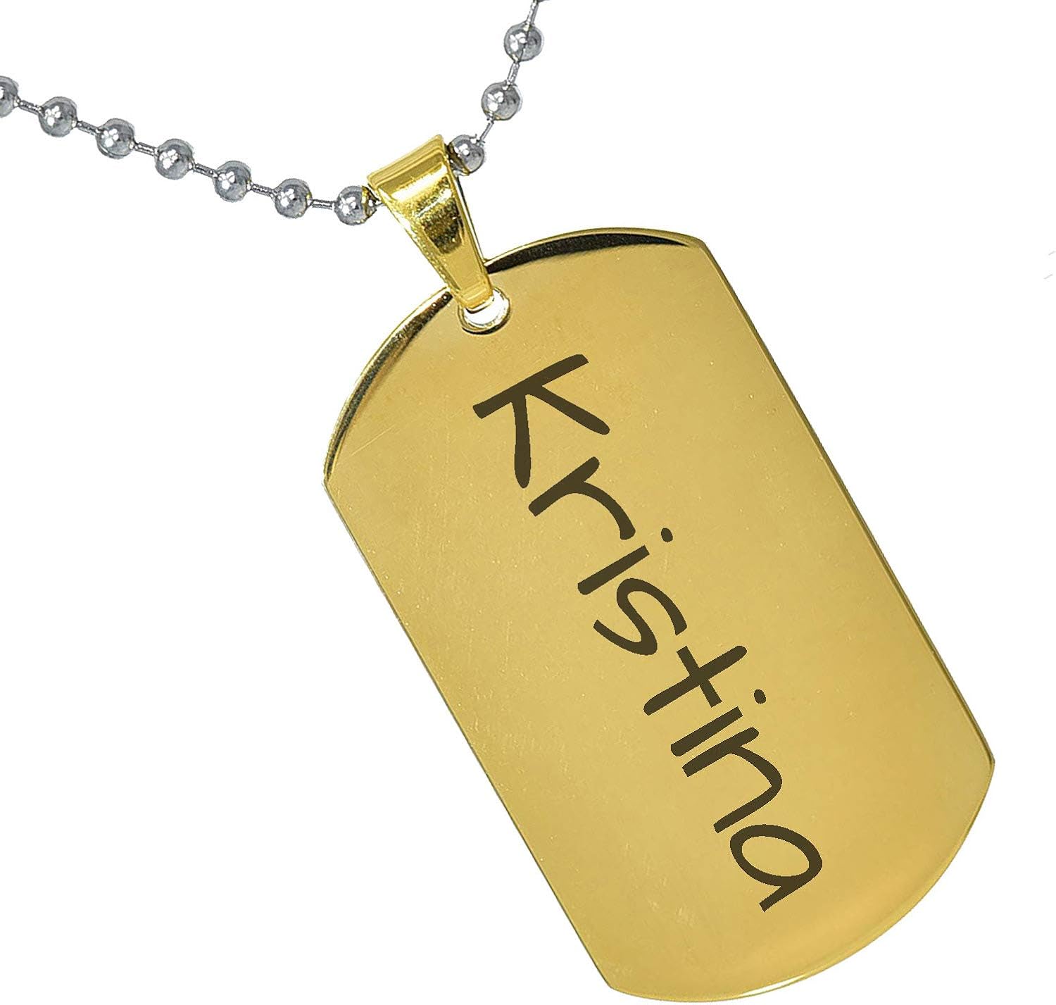Necklaces Jewelry Nusswahn De Stainless Steel Silver Gold Black Rose Gold Color Baby Name Kristina Engraved Personalized Gifts For Son Daughter Boyfriend Girlfriend Initial Customizable Pendant Necklace Dog s 24 Ball Chain