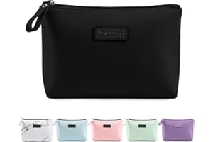 MAANGE Cosmetic Bags for Women Small Makeup Bag for Purse Pu Leather Makeup Pouch Travel Makeup Bag with Zipper Make Up Bag for Travelling