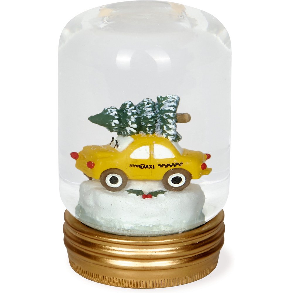 Snow Globe Yellow Cab Taxi New York Serie White Christmas Amazon.co.uk