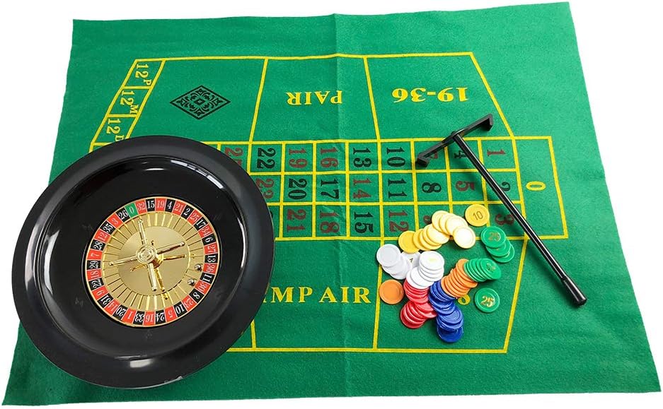 Holz Roulette Rad 36cm - Mit 2 Kugeln Für Casino Parties