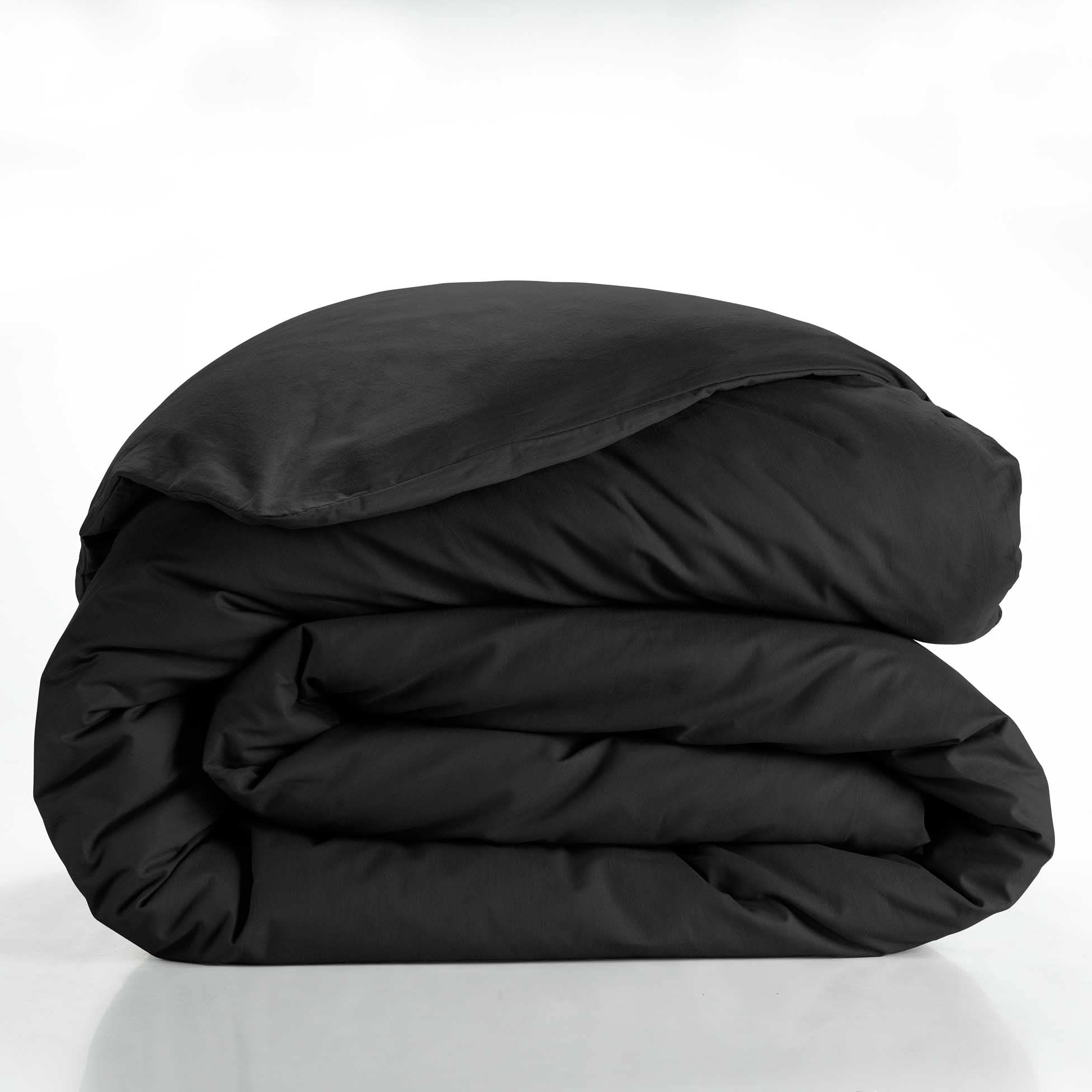 douceur d'intérieur, Lina Duvet Cover (260 x 240 cm) Black, 100% Cotton