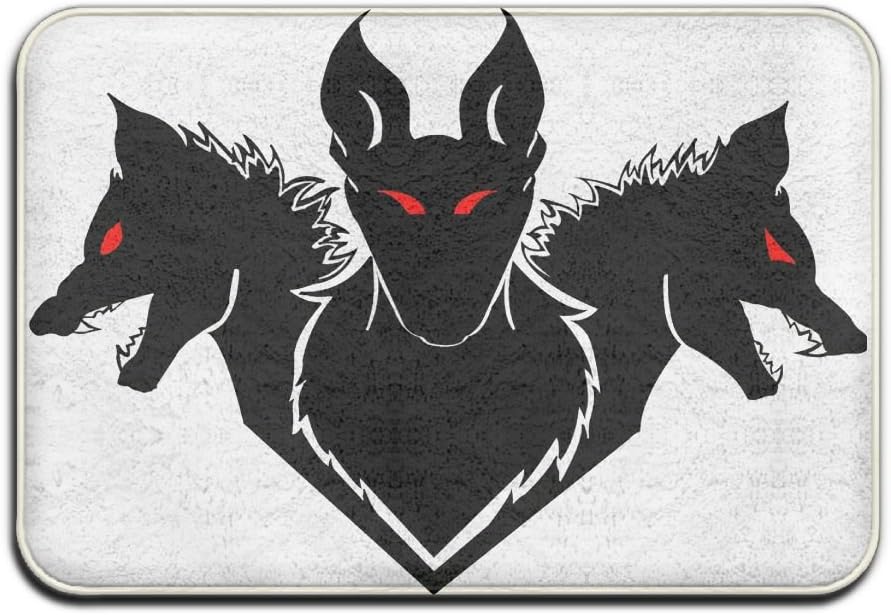 LINGLIII Cerberus Greek Mythology Hell Cool Monogram Doormat