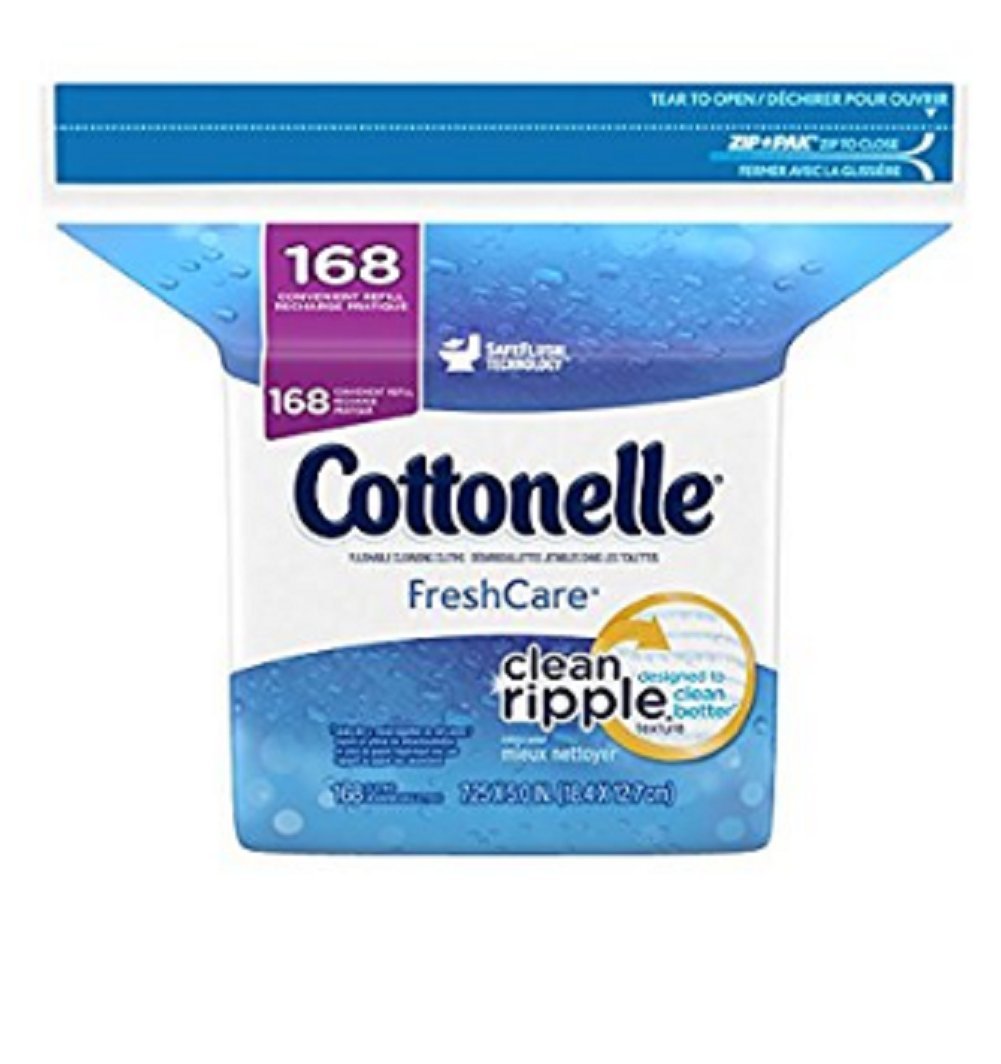 Photo 1 of 1 pack-Cottonelle Fresh Care Flushable Moist Wipes Refill, 168ct