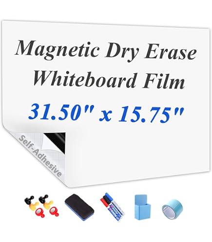 Amazon.com : Self-Adhesive Dry Erase Whiteboard Sticker, 31.50