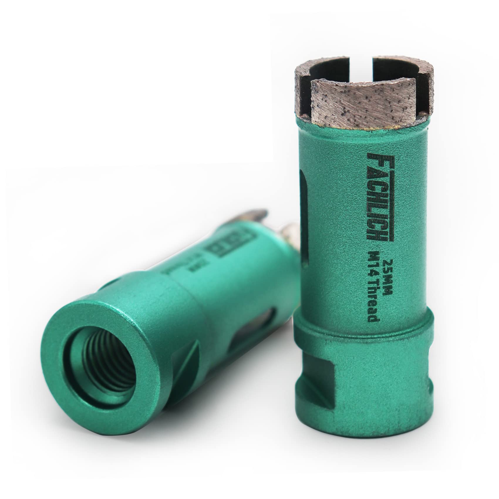FACHLICH Diamond Core Drill Bits 25mm 2PK Granite Hole Saw Wet Drilling for Granite Concrete Countertops Marble Artificial Stone Limestone