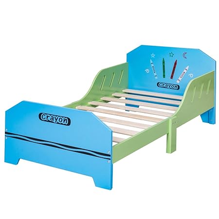 Amazon.com: Colibrox - Cama infantil de madera con raíles de ...