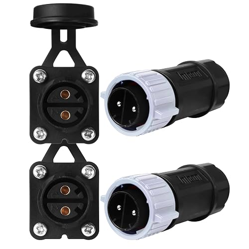 2 Pin 50Amp Trolling Motor Plug Receptacle Set, 12/24/36/48 Volt Marine ...
