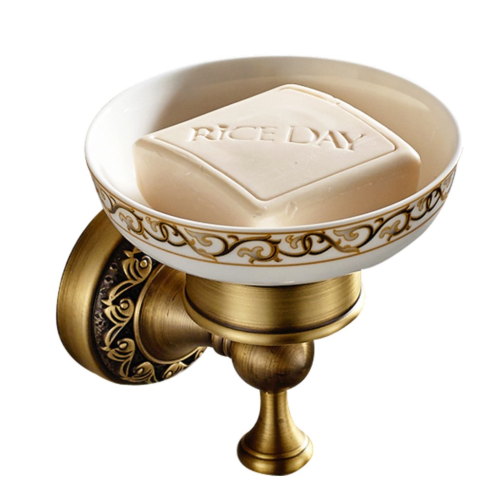 Weare Home Home Bathroom Accessories Retro Solid Copper Toilet Roll Holder and Tissue, Kitchen Paper, Minimal Classic with Carved Lid Bronze Coating Bronze, White