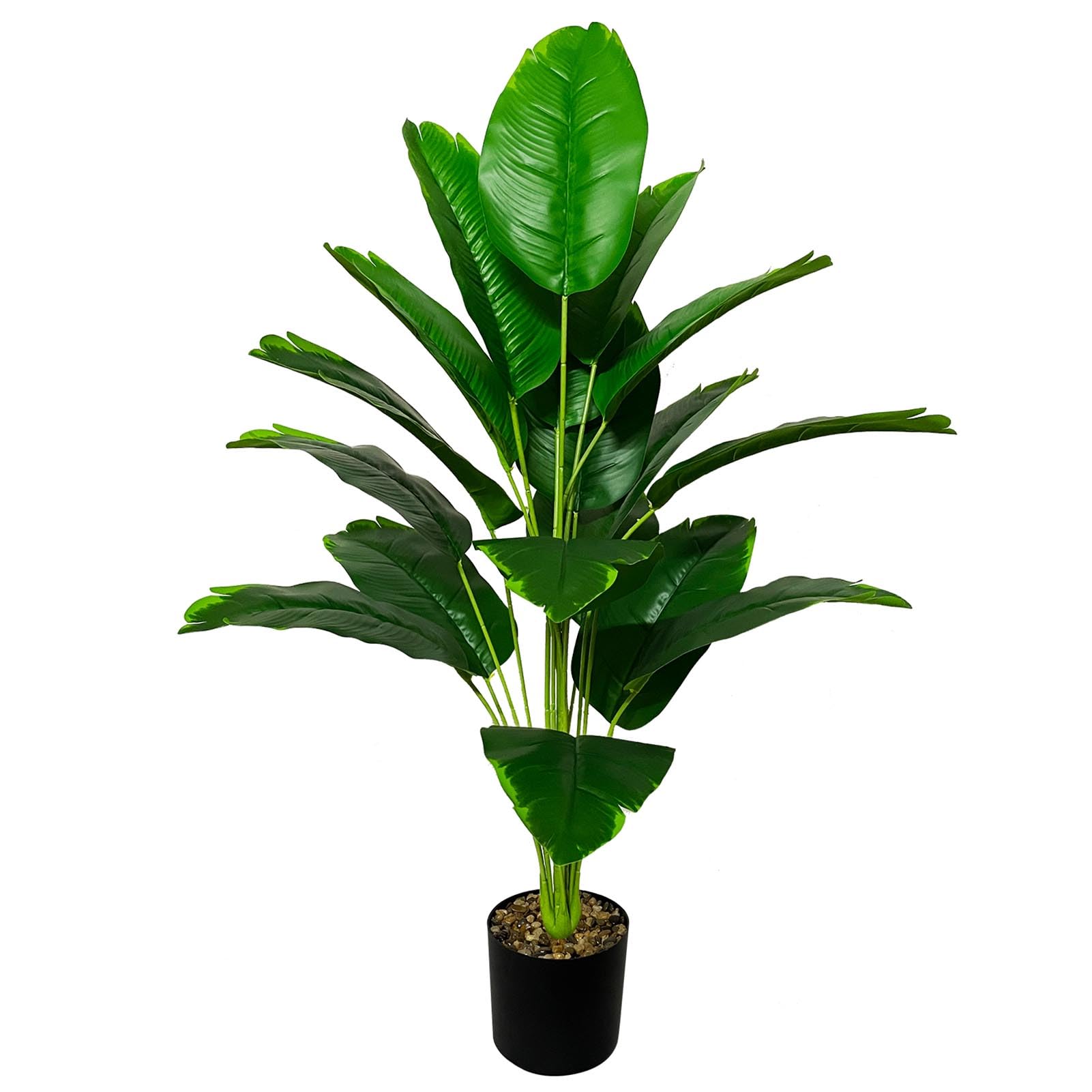 AIVORIUY Artificial Palm Tree Faux Silk Plant in Pot for Home Office Living Room Bedroom Stairs Foyer Modern Decor Indoor Outdoor Lifelike Fake Potted Housewarming Gifts (80cm Green Banana)
