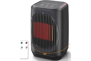 iFeiFan Indoor Electric Space Heater, 1500W Portable Electric Heaters with Overheating Protection, 3 Modes, 70° Oscillation, 