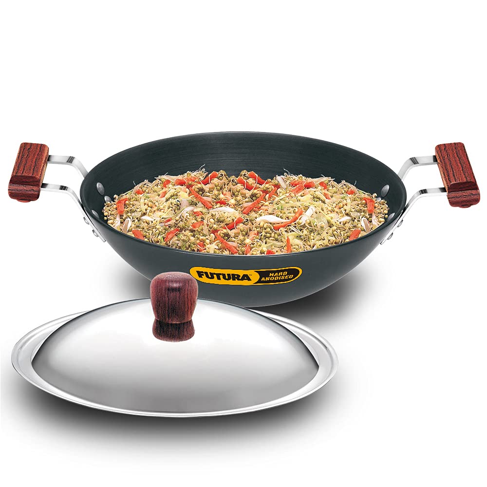 Buy Hawkins Futura Hard Anodised DeepFry Pan (Flat Bottom) with