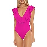 Trina Turk Ruffle Plunge One Piece Swimsuit
