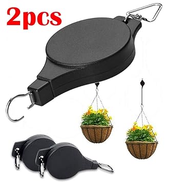 Amazon Com Sujing Adjustable Hanger Plant Pulley Retractable