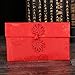 Corciosy Chinese New Year Red Envelopes Lunar 2025 Snake Year, Silk Red Pocket 4PCS Hong Bao Money Holder Cash Coin Lucky Money Envelopes for Happy New Year Spring Festival Birthday Wedding