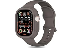 KEEBOWZ Silicone Bands Bumper Case Compatible with Apple Watch Band 38mm 40mm 41mm 42mm 44mm 45mm 46mm 49mm Women Men, Sport Strap Protective Cover Wristband for iWatch Ultra Series 10 9 8 SE 7 6 5 4 3 2 1