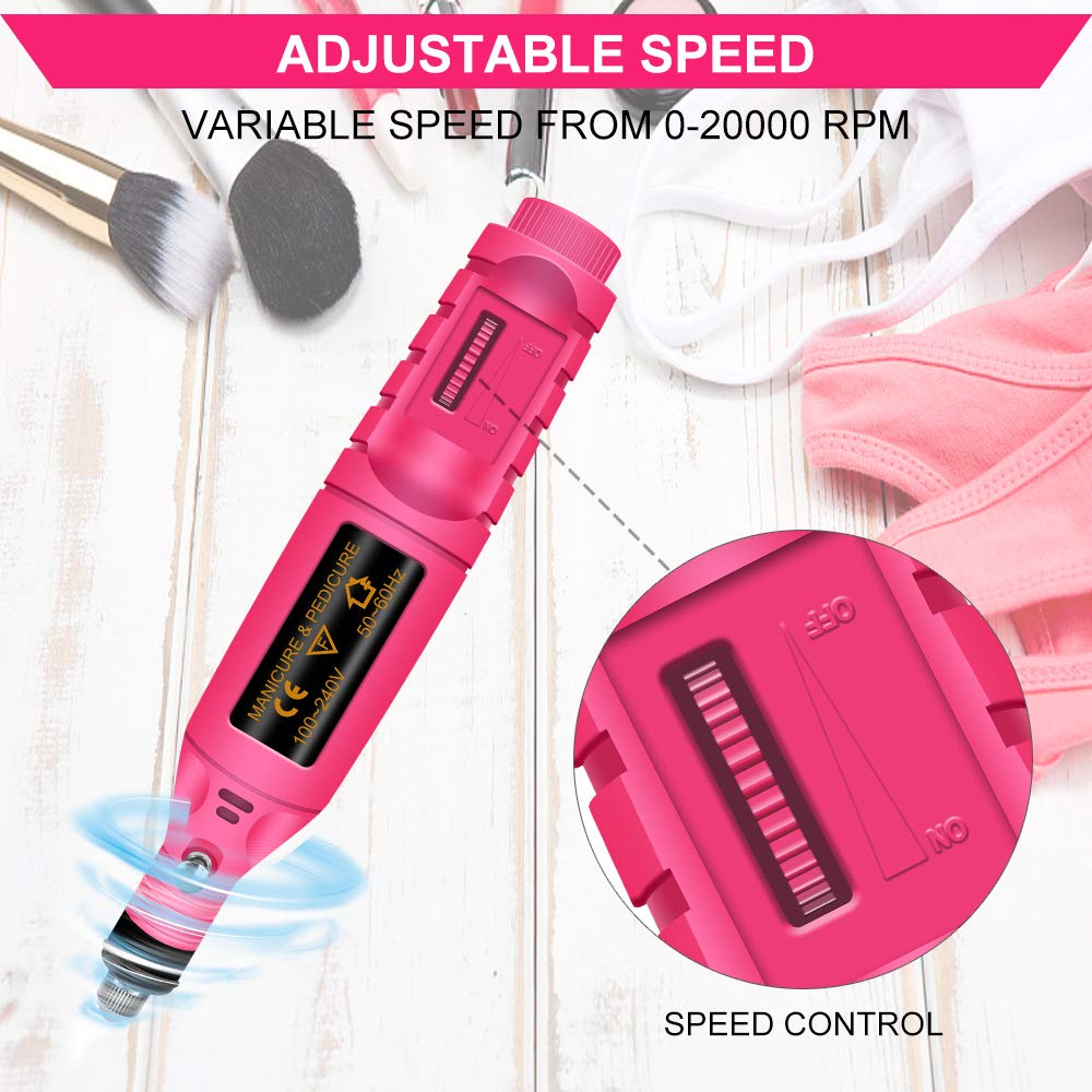 Electric Nail Drill, Acrylic Nail Tools, Professional Portable Electric Nail Kit, Pen Shape Finger Toe Nail Care, Electric Nail Polishing Machine, Nail File Nail Tips Manicure Pedicure Machine set: Beauty