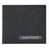 Armani Exchange Men's Jacques Bifold Coin Pocket, Black, One Size