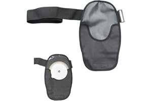 Yiishuiil Breathable Ostomy Bag Covers, Adjustable Colostomy Bag Cover Ostomy belt Universal Stoma Pouch Cover for ileostomy Ostomy Supplies for Women Men(Black