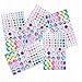 NIANPU Self-Adhesive Rhinestone Sticker, Multicolor Bling Craft Jewels Crystal Gem Stickers, Assorted Size 5 Sheets