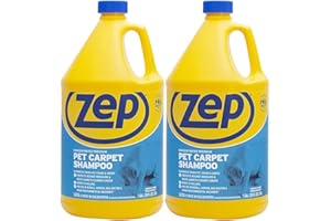 Zep Premium Pet Carpet Shampoo - 1 Gallon (Case of 2) ZUPPC128 - Concentrated Pro Formula Removes Tough Pet Stains and Odors