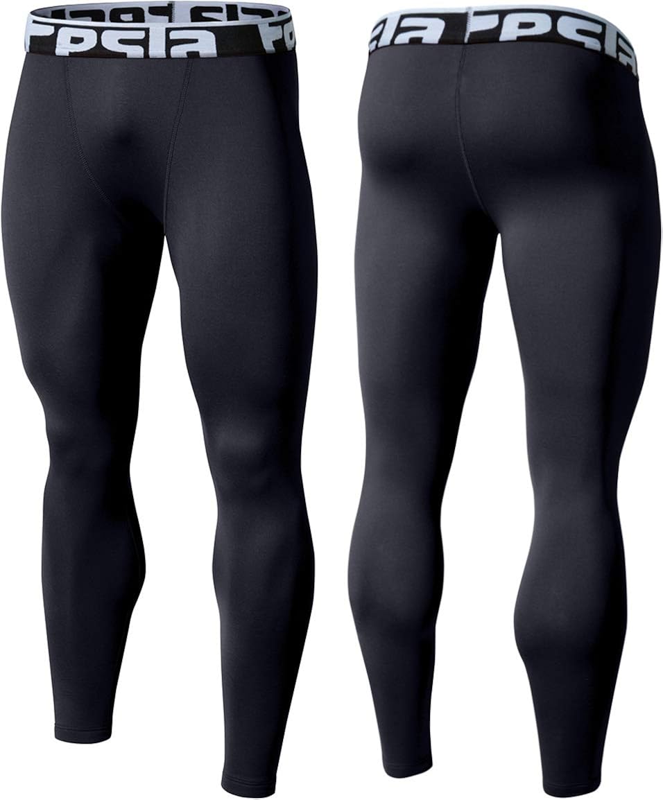 TSLA Men's Thermal Compression Pants, Athletic Sports Leggings & Running Tights, Wintergear Base Layer Bottoms : Clothing