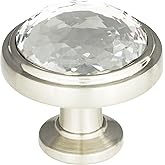 Atlas Homewares 343-BRN Legacy Crystal Brushed Nickel 1.3-Inch Round Knob