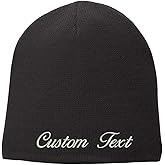 INK STITCH CP91L Custom Text Stitching Design Your Own Fleece Line Beanie Hats