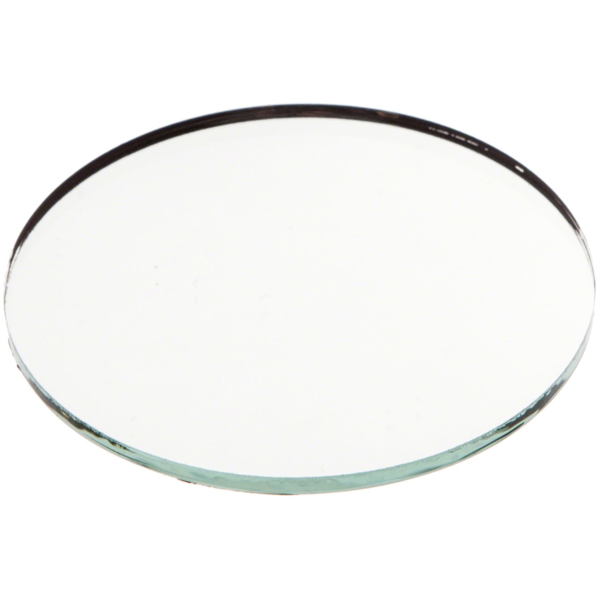 Plymor Round 3mm Non-Beveled Glass Mirror, 3 inch x 3 inch (Pack of 3)