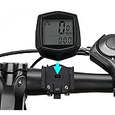 Bike Computer, Bike Speedometer and Bicycle Odometer Waterproof Cycling/Cycle Computer with LCD Display, Automatic Wake-Up, Multi-Functions for Road Bike MTB