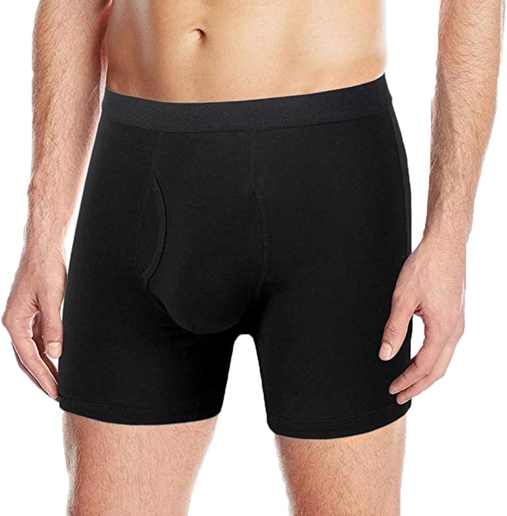 YAYUMI Men's Boxer Brief 6-Pack,Transparent Underwear Solid Shorts Bulge Pouch Underpants