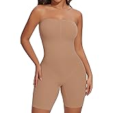 SHAPERIN Strapless Shapewear Bodysuit for Women Tummy Control Full Body Shaper with Removable Straps