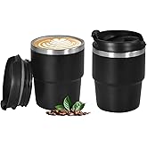 CHLJAR 6oz Vacuum Insulated Espresso Cup Set of 2, Espresso Shot Cup for Coffee, Double Wall Stainless Steel Mini Tumbler Shot Glasses with Lid